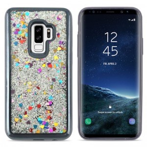 Zizo Liquid Glitter Star tok Samsung Galaxy S9 Plus fekete kerettel