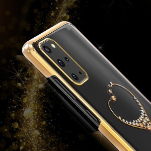 Kingxbar Wish tok Swarovski kristály díszítéssel Samsung S20 arany színben