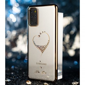 Kingxbar Wish tok Swarovski kristály díszítéssel Samsung S20 arany színben