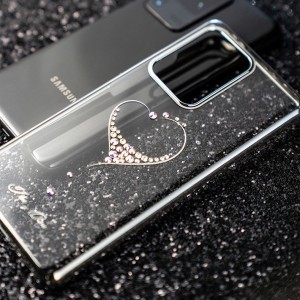 Kingxbar Wish tok Swarovski kristály díszítéssel Samsung S20 fekete színben