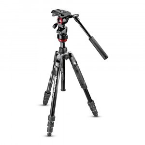 Manfrotto Befree live kit alu állvány tekerős lábzárral+ fluid fej (MVKBFRT-LIVE)