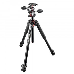 Manfrotto 055 kit alu 3 szekciós állvány horiz. oszloppal + 3D fej (MK055XPRO3-3W)