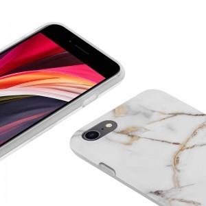 iPhone 7/8/SE 2020/SE 2022 Crong Marble tok fehér