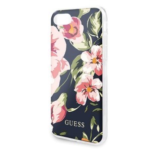Guess GUHCI8PCUTRFL03 Flower N3 virágmintás tok iPhone 7/8/SE 2020 fekete