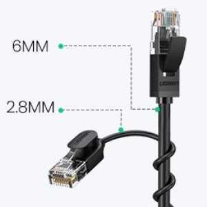 Ugreen Ethernet patchcord kábel RJ45 Cat 6A UTP 1000Mbps 1m fekete (70332)