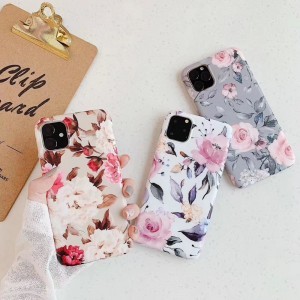 Tech-Protect Floral tok Samsung M21 fehér virág mintával