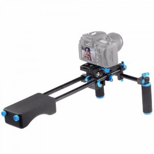 Kamera válltámasz, DSLR shoulder rig dupla markolattal-1