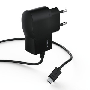 Hama Hálózati töltő Micro USB kábellel 230V 1A fekete