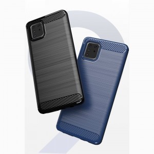 Szénszál mintájú TPU tok Samsung Note 10 Lite fekete
