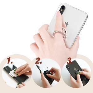 Kingxbar Princess Series öntapadós gyűrű alakú Telefontartó ujjtámasz fekete