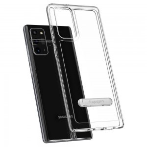 Spigen hybrid S tok Samsung Note 20 kihajtható támasszal crystal clear színben