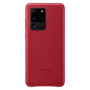 Samsung EF-VG988LREGEU gyári bőr tok Samsung S20 Ultra piros