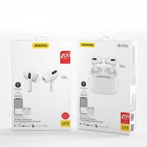 Dudao mini vezeték nélküli fülhallgató Bluetooth 5.0 TWS Pro fehér (U13)