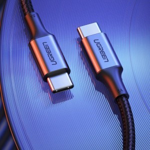Ugreen USB Type-C/ USB Type-C kábel QC 3.0 FCP 480 Mbps gyorstöltéssel 3A 1m szürke (70427 US316)