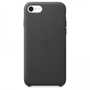 Apple gyári bőr tok Apple iPhone SE 2020 fekete (MXYM2ZM/A)