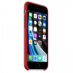 Apple gyári bőr tok Apple iPhone SE 2020 piros (MXYL2ZM/A)