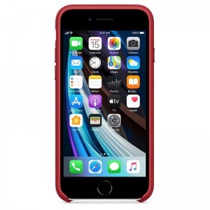 Apple gyári bőr tok Apple iPhone SE 2020 piros (MXYL2ZM/A)