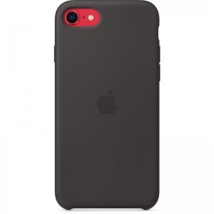 Apple gyári szilikon tok Apple iPhone SE 2020 fekete (MXYH2ZM/A)