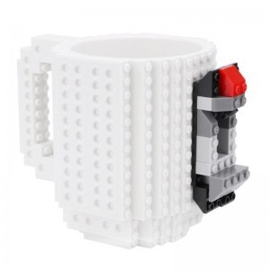 LEGO mintájú 350 ml bögre építőelemmel Fehér
