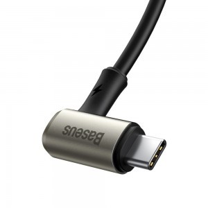 Baseus Elbow USB Type C - USB Type C kábel VOOC Quick Charge Power Delivery 100 W 5 A 1,5 m (USB 3.2 Gen 2 / 4K@60 Hz) fekete (CATPN-01)