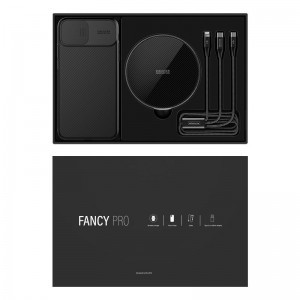 Nillkin Fancy Pro ajándékszett ( Vezeték nélküli töltő+iPhone 11 tok+3in1 kábel) fekete