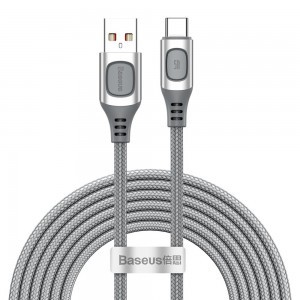 Baseus USB - USB Type C kábel Quick Charge, Power Delivery 5 A 2m ezüst (CATSS-B0S)
