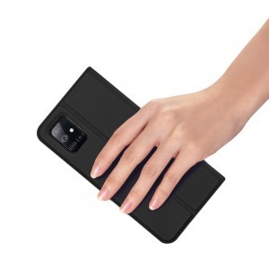 Dux Ducis Skin Pro fliptok Samsung Galaxy A71 5G fekete színben
