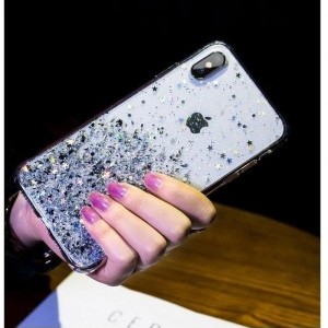 iPhone 12 mini Wozinsky Star csillogó flitteres tok fekete