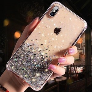 iPhone 12 mini Wozinsky Star csillogó flitteres tok fekete