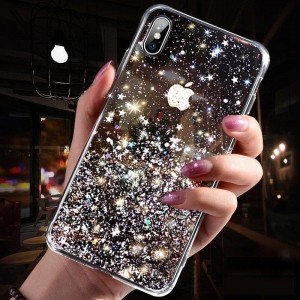 iPhone 12/ 12 Pro Wozinsky Star csillogó flitteres tok fekete