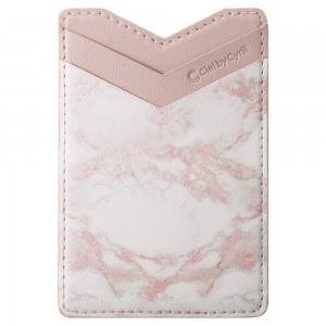 Sigen Cyrill Shine öntapadós hátlapi kártyatartó pink/márvány mintás