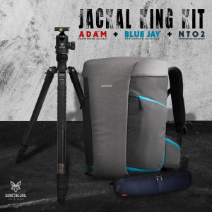 Jackal King Kit: Jackal Adam fényképező állvány + Jackal Blue Jay fényképező hátizsák + Jackal NT02 fényképező nyakpánt