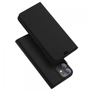 iPhone 12 mini Dux Ducis Skin Pro fliptok fekete