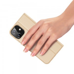 iPhone 12 mini Dux Ducis Skin Pro fliptok arany