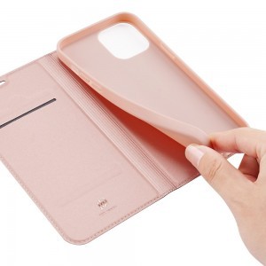 iPhone 12/ 12 Pro Dux Ducis Skin Pro fliptok pink