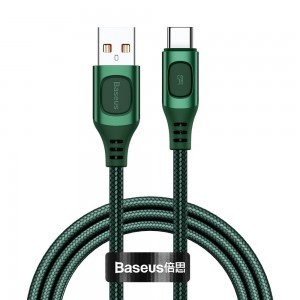 Baseus USB - USB Type C kábel Quick Charge, Power Delivery 5A 1m zöld (CATSS-A06)