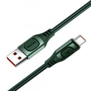 Baseus USB - USB Type C kábel Quick Charge, Power Delivery 5A 1m zöld (CATSS-A06)