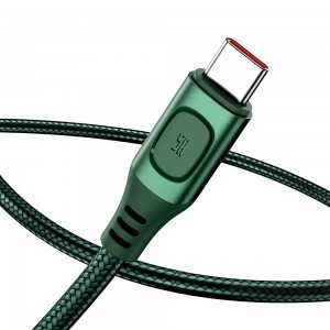 Baseus USB - USB Type C kábel Quick Charge, Power Delivery 5A 2m zöld (CATSS-B06)