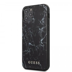 iPhone 12/ 12 Pro Guess GUHCP12MPCUMABK Marble tok fekete