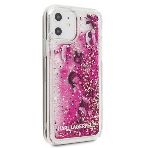 Karl Lagerfeld Liquid Glitter Charms tok iPhone 12 Pro MAX pink