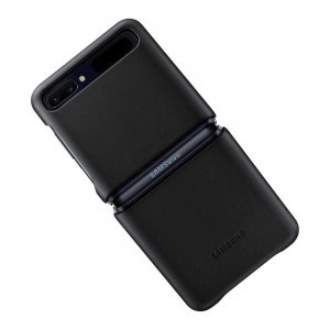 Samsung EF-VF700LBE gyári bőr tok Samsung Galaxy Z Flip fekete