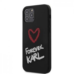 iPhone 12/ 12 Pro Karl Lagerfeld Forever Silicone KLHCP12MSILKRBK tok fekete