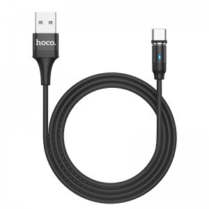 HOCO U76 Fresh USB - Type-C kábel 2A mágneses fejjel 1.2m fekete-2