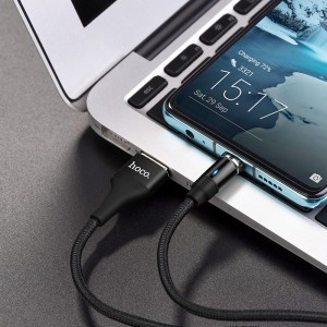 HOCO U76 Fresh USB - Type-C kábel 2A mágneses fejjel 1.2m fekete-3