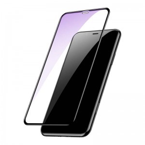 Baseus 0.3mm 9H Anti-Blue light kijelzővédő üvegfólia iPhone X/XS/11 Pro fekete (SGAPIPH58S-KD01)