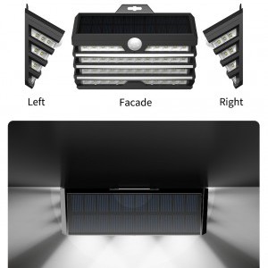 Baseus 1x kültéri napelemes LED lámpa mozgás érzékelővel fekete (DGNEN-C01)
