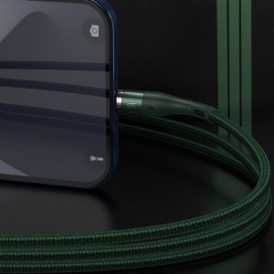 Baseus Zinc mágneses USB - Lightning kábel 2.4A 1m zöld (CALXC-K06)