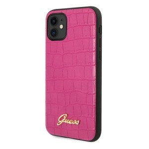 Guess GUHCN61PCUMLCRPI Croco iPhone 11 tok pink