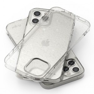 iPhone 12/ 12 Pro Ringke Air Ultravékony TPU gél tok flitteres átlátszó (ARAP0040)