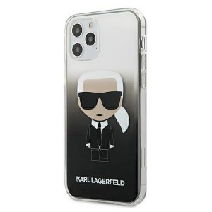 iPhone 12 mini fekete Karl Lagerfeld KLHCP12STRDFKBK Ikonik Karl Gradient tok
